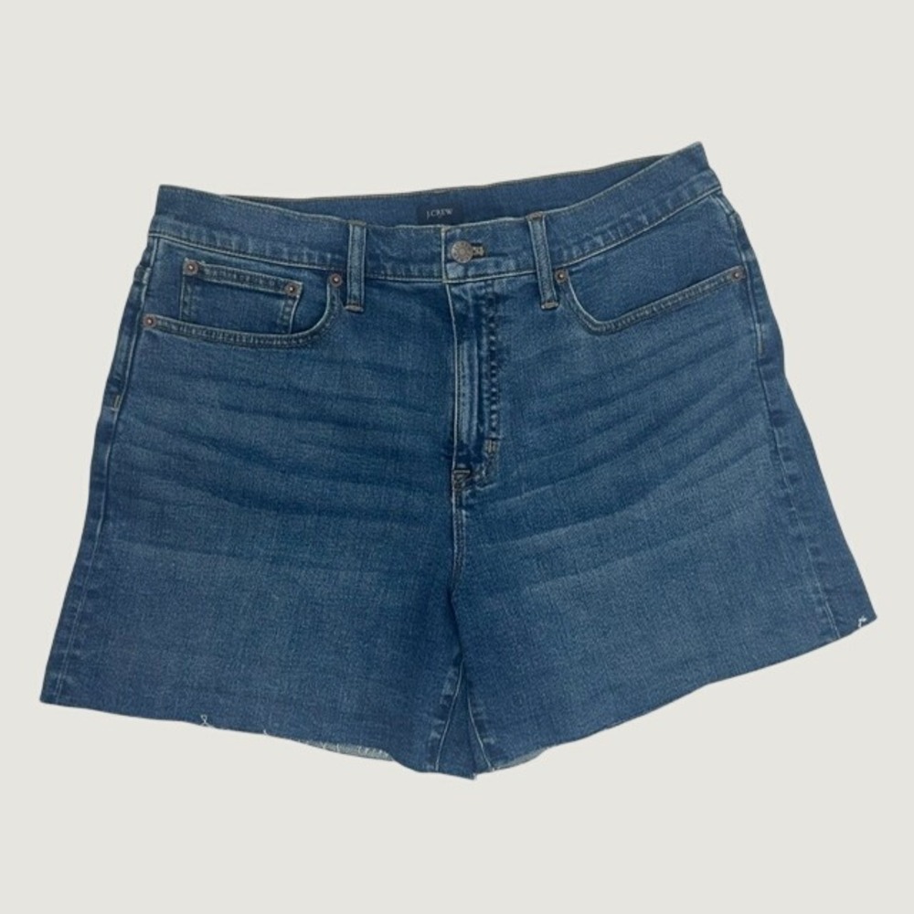 J.Crew Factory Dark Wash Cutoff Denim Shorts Womens 31‎ NWT